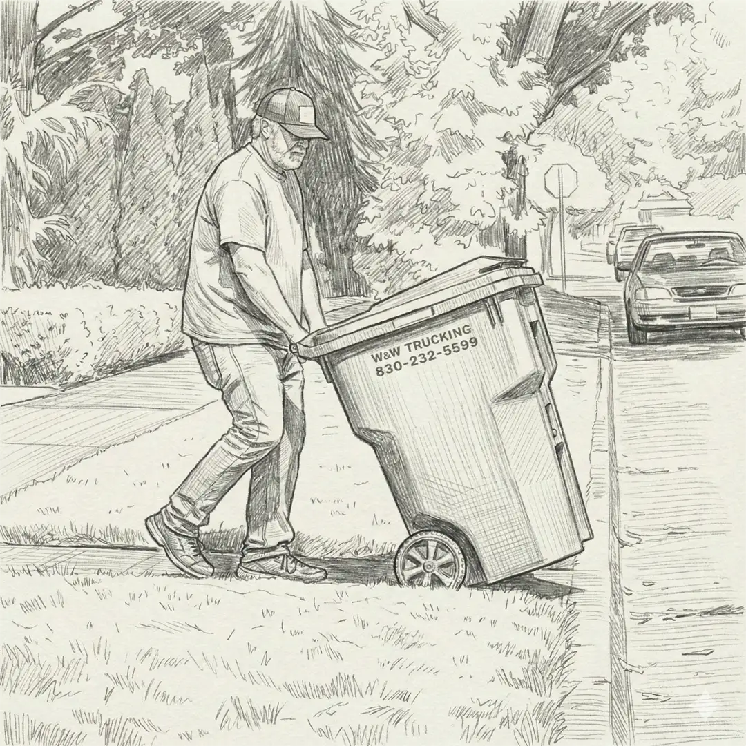 Rocksprings home trash pickup